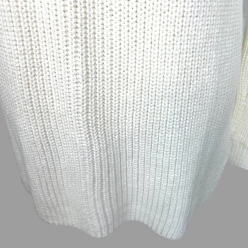 White Tunic Length Shawl Collar Cardigan from Blair - Picture 9 of 11